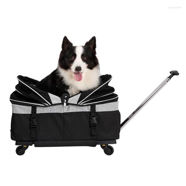 Fundas de asiento de coche para perros, bolsa de carrito para mascotas, impermeable, tela Oxford, maleta para gatos, equipaje de viaje, cochecito pequeño, portador de cuna desmontable