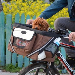 Hondenauto -stoelhoezen huisdieren gaan uit zakken Pet Bike Verwijderbare mand Cat Bicycle Bag Carrier voor kleine producten Travel -accessoires