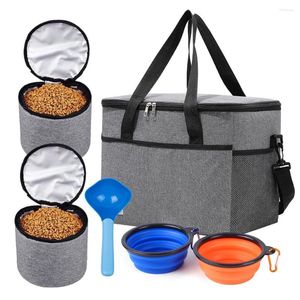 Housses de siège de voiture pour chien Ensemble de fournitures de sac portable Stockage de voyage Snack Food Sac à dos pour animaux de compagnie