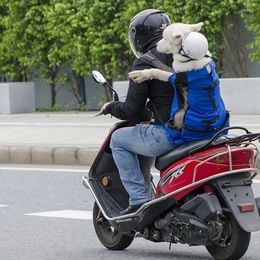 Hondenauto stoel deksels draagbare huisdierdragerzak mesh ademende verstelbare outdoor wandelwandeling fietsen rugzak voor grote honden met tassen