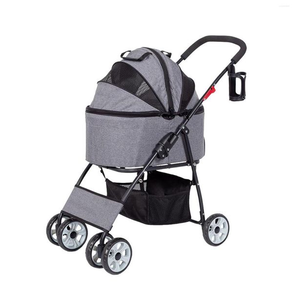 Housses de siège de voiture pour chien, poussette Portable pour animaux de compagnie, chariot de sortie démontable avec sac de rangement, chariot pour chat, fournitures pour animaux de compagnie, chaton