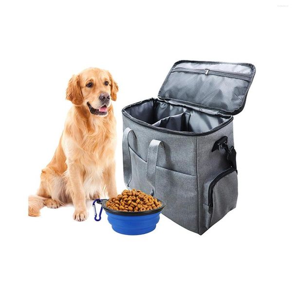 Fundas de asiento de coche para perros Bolsa organizadora de viaje portátil para mascotas Bolsa de comida para viajes al aire libre Mochila aprobada por la aerolínea con bolsillos multifunción