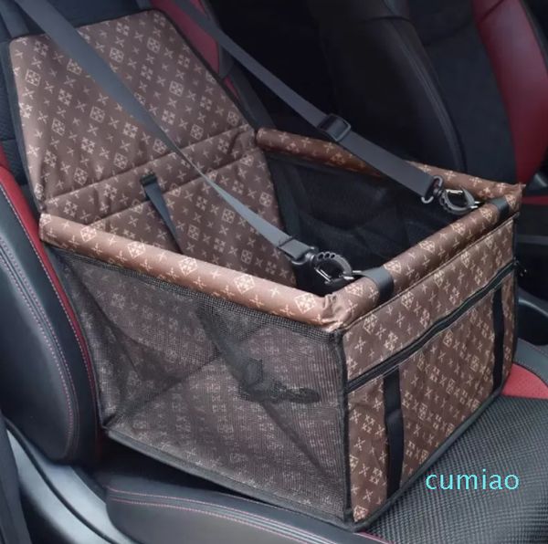 Housses de siège de voiture pour chien, rehausseur portable pour chiot, avec laisse de sécurité à clipser et tuyau de support, transport anti-effondrement, parfait pour les petits animaux de compagnie