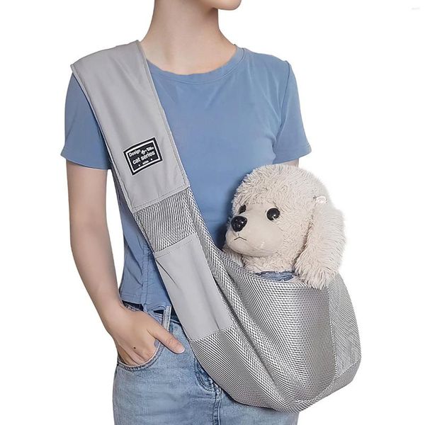 Fundas de asiento de coche para perros, monederos para perros pequeños con bolsillos exteriores, bolsa de viaje transpirable de verano para mascotas, mensajero de un hombro, Chihuahua