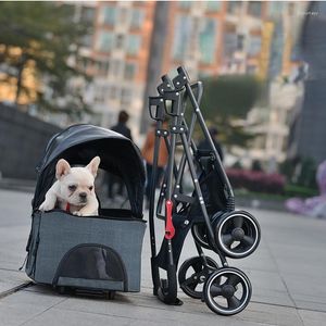 Cubiertas de asiento de coche para perros Pequeña cesta plegable ligera de tamaño mediano Cochecito de rotación de 360 grados para absorción de animales