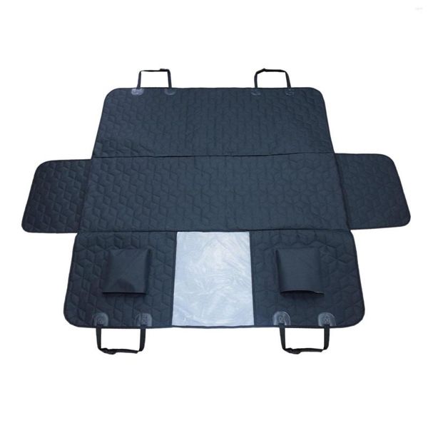 Cubiertas de asiento de coche para perros Malla impermeable Ventana visual A prueba de arañazos Protector de cubierta trasera Protector de solapa lateral resistente para mascotas