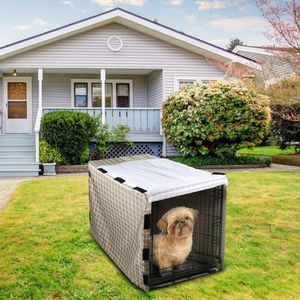 Housses de siège de voiture pour chien étanche couverture de caisse pour chien maison de chenil anti-poussière tente de Cage étui Durable pour caisses de fil été en plein air