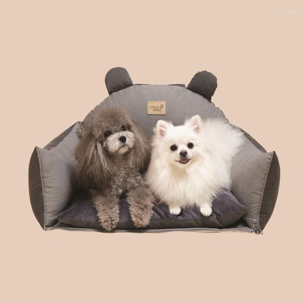 Cubiertas de asiento de coche para perros Suministros de invierno Kennel Out Portátil Extraíble y lavable Cojín para mascotas Gato Pequeño Cómodo
