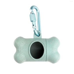 Cubiertas de asiento para el automóvil para perros con basura de hebilla Dispensador de bolsa de caca pequeña accesorios portátiles de la forma del hueso soporte de basura de basura multipropósito multipropósito