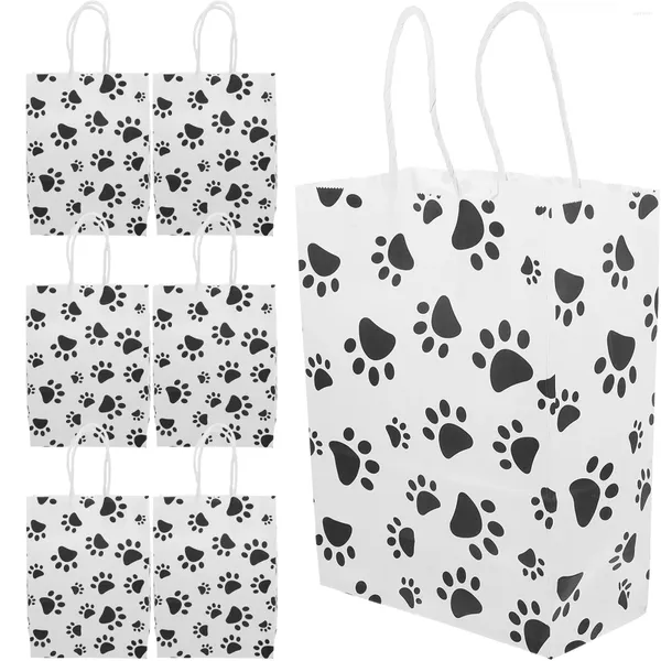 Transportín para perros, 20 unidades, bolsas transparentes para galletas, dulces, recuerdos de fiesta, galletas, bolsa de papel Kraft, compras