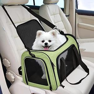 Mochila portátil para perros con ventana de malla, transporte de mascotas pequeñas aprobado por aerolínea para perros