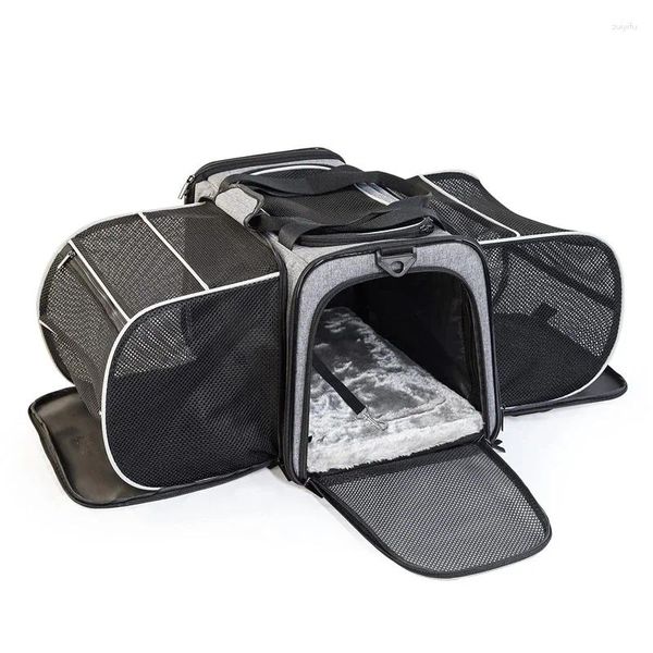 Benepaw-transportador para perros, duradero, pequeño, expandible por 2 lados, transpirable, para cachorros y gatos, correa de hombro acolchada, transporte de viaje al aire libre