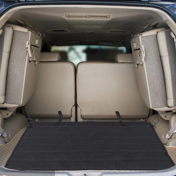 Tapis de transport noir Anti-salissure pour chien, Protection pare-chocs pour coffre de voiture, pliable, facile à nettoyer, tapis de sol pour fournitures de siège