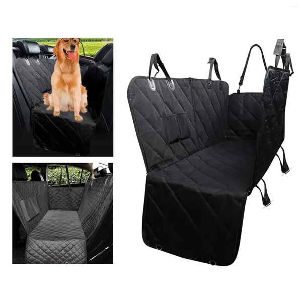 Portador de perros para asiento trasero de coche, funda protectora duradera, alfombrilla para camión, bolsillo con cremallera a prueba de arañazos