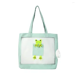 Hondendrager Cat Bag dragers Reisproducten met DrawString Verstelbaar gespoeld Breathable Mesh Surface Cartoon Pet