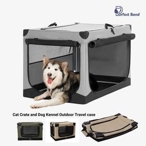 Cortero para perros Cat Crate y Kennel Outdoor Travel Travel Caja plegable Soft Bold Soft Pet Home Asientos de automóvil H240531