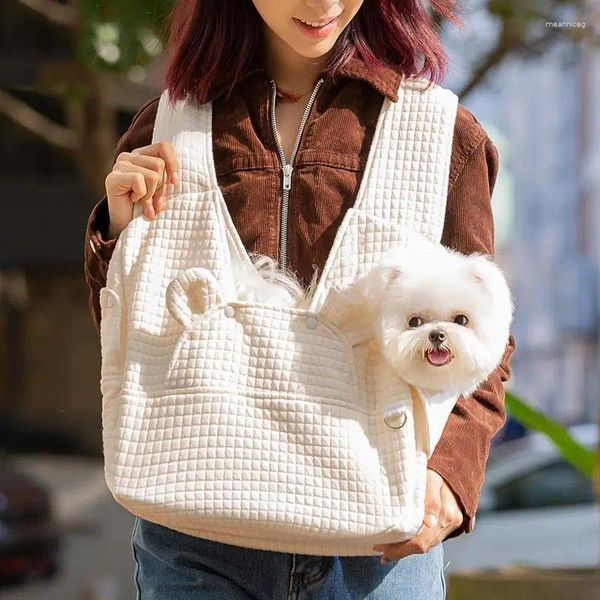 Sac de transport pour chien, poitrine croisée devant, chat, quatre saisons, sortie pour animaux de compagnie, chiot, chaton, sac à dos Portable pour animaux de compagnie avec ceinture