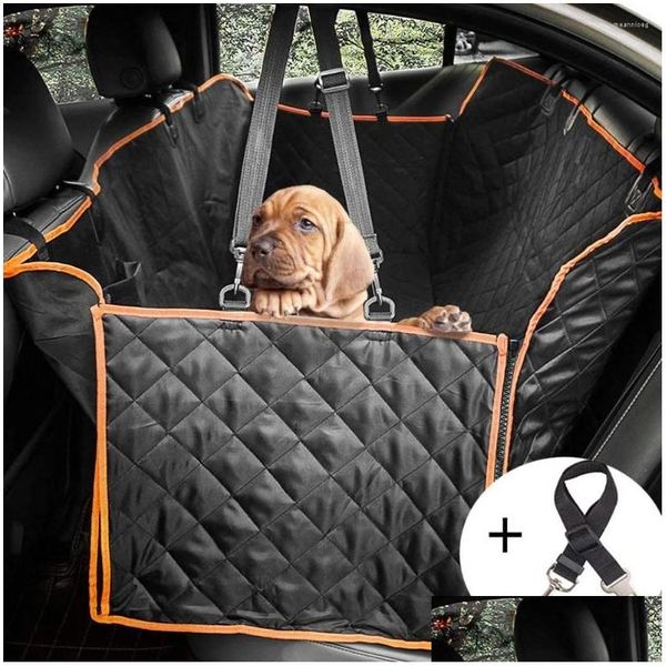 Portador de perros Asiento de transporte para perros Er Respaldo grande para mascotas Hamaca Coches Camiones SUV con respaldo antideslizante Entrega directa Hogar Jardín Suministros para mascotas Otiks