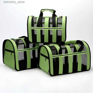 Portero para perros Dog Carrier de viajes de cara suave Pet Poldia Pedro Pedro de perros Bolsas de avión de gato Mesh Viajera Viajamiento Bolsa para transporte para perros pequeños S M L L49