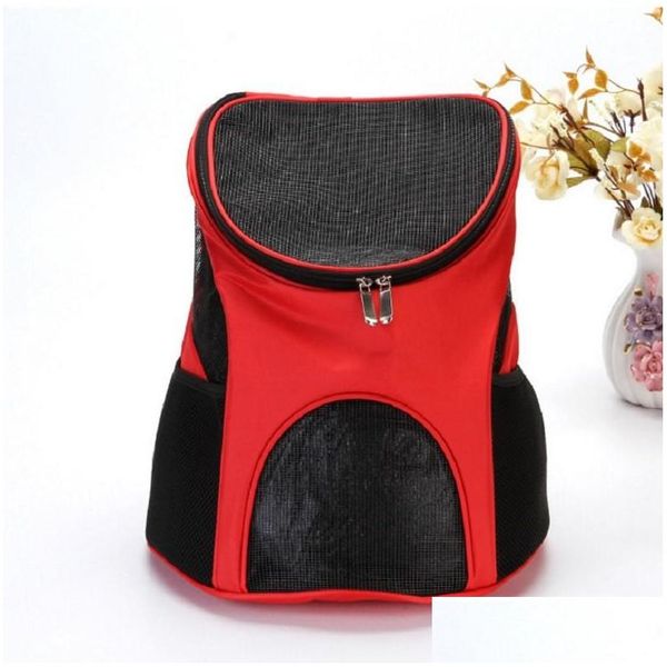 Portador de perros Gasa Portador de perros Frente Pecho Paño Mochila Portadores Viajes al aire libre Durable Bolsa Shoder portátil para perros Gatos 22 8Rs Uu Dhugi