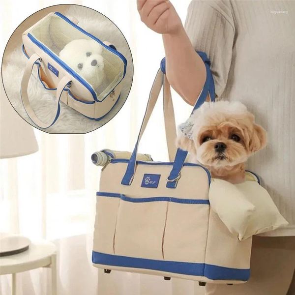 Transportín para perros estilo coreano, bolso para cachorros y gatos, bolso de moda para mascotas para perros pequeños, Chihuahua, Pug, bolsas de transporte, accesorios para Mascotas