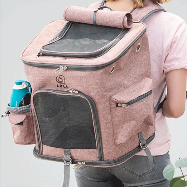 Transportín para perros, gran espacio, Mochila única Para perros, hombro plegable, bolsa de transporte suave Para gatos, Mochila portátil Para chica, accesorios Para Gato