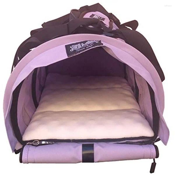 Transporteur de chien lavender animal grand glissière à fermeture à glissière durable Boucle de ceinture de sécurité 18x12x12 fermeture à glissière en fourrure