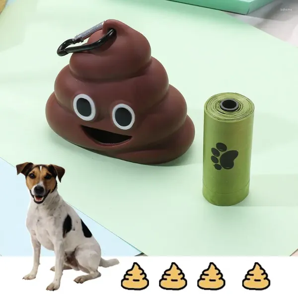 Transportador para perros, recogedor de arena, bolsa para popó, bolsas de basura con forma fecal, dispensador de suministros para mascotas, bolsa de basura para gatos