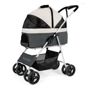 Hondendraagtas Luxe huisdierwagen Trolley Kinderwagens Ademend reizen Outdoor Kinderwagenscheiding Vierwielig opvouwbaar