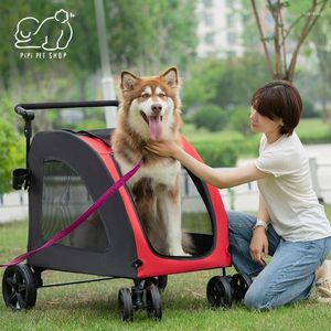 Porte-chien, chariot multifonctionnel pour bébé et animal de compagnie, grand voyage en plein air, Transport pour chats et chiens, poussette spatiale pratique
