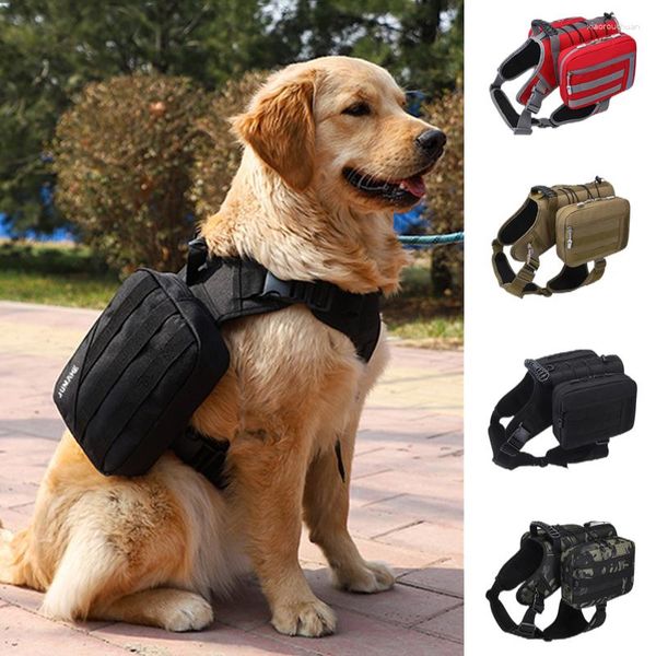 Bolso para mascotas de portaugurt mochila táctica para perros medianos desmontables dos bolsillos juguetes