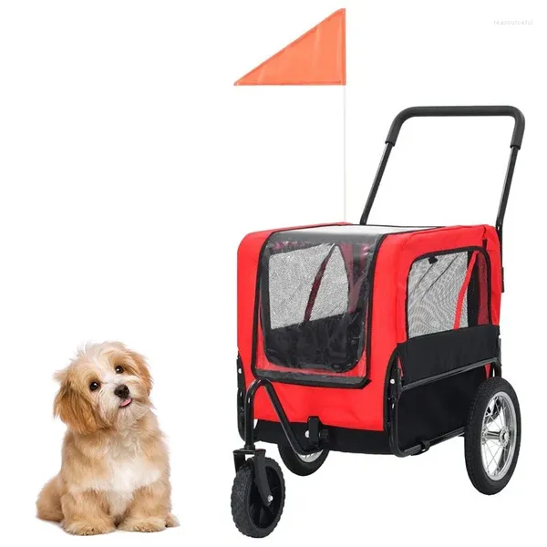 Porte-chien, chariot pour animaux de compagnie, remorque de vélo, charge de 20kg pour petits et grands chiens, filet de protection amovible et respirant, bagages pour bébé