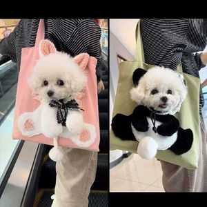 Hondendrager Pet Outdoor dragers voor Cat Dogs Puppy canvas tas schattig ontwerp high-end puppydrager met zitkussen in huisdier reistas L49