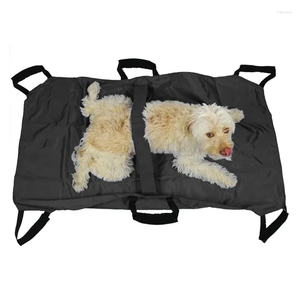 Civière pliante en tissu Oxford pour animaux de compagnie, porte-chien avec 6 poignées pour grands chiens, ceinture auxiliaire, livraison directe