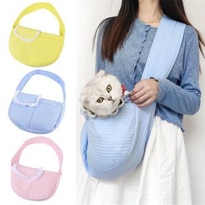 Sac à bandoulière pour chien et chat, avec fermeture éclair, respirant, Portable, boucle de voyage pour chiens et chats