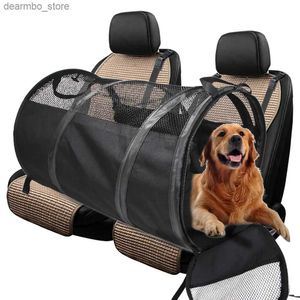 Hondendrager Pet Transporter Duurzame Oxford Do Carrier BA auto Accessoires Travel BA Foldable Crate Transport Small Lare Dos L49