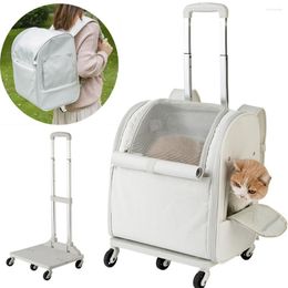 Hondendrager Pet Trolley Tas Waterdichte Oxford Doek Kat Trekstang Case Draagbare Opvouwbare Lichtgewicht Rugzak