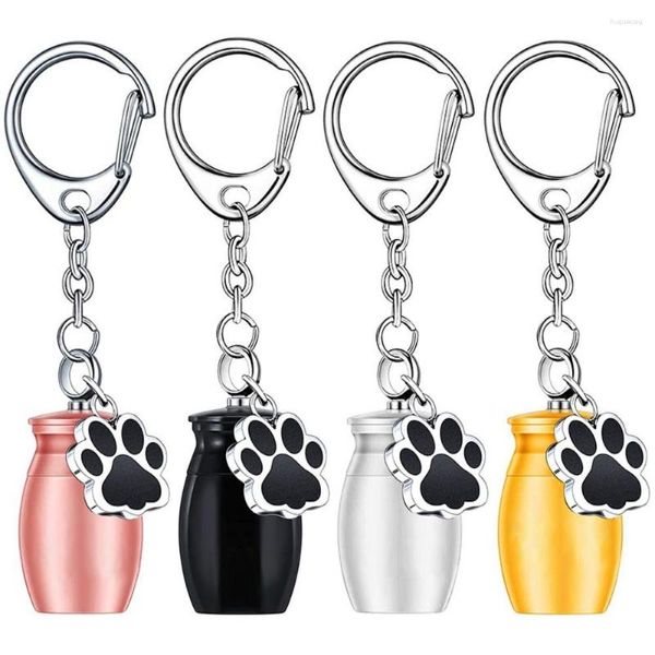 Porte-clés en forme d'urne pour animaux de compagnie, porte-chien, forme cylindrique, pour cendres, souvenir, produits de crémation pour chats