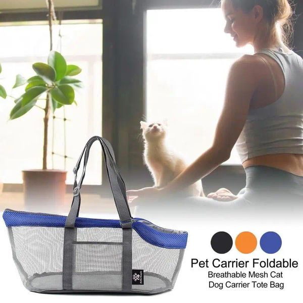 Sac de transport Portable pour animaux de compagnie, petit sac de voyage en maille complète pliable, sac à main respirant à bandoulière