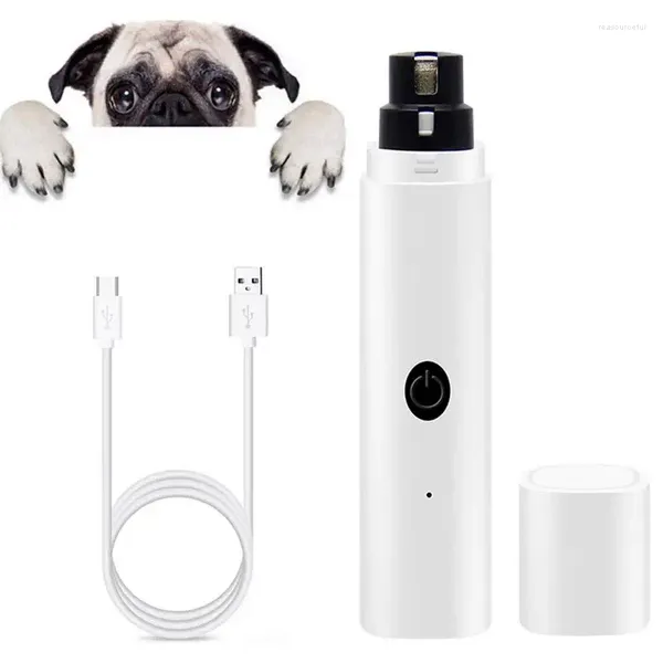 Cortauñas recargable para perros, amoladora con iluminación LED profesional, potente, indoloro, cuidado y alisado de patas para perros pequeños