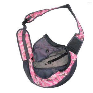 Hondendraagtas Kleine Kat Huisdier Sling Bag Veilig Comfortabel Handsfree Enkele schouder Reizen Draagtas Handtas - Maat S (Roze)