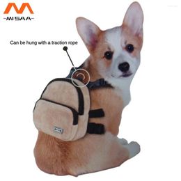 Snack de transporteur de chiens Smack Small Schoolbag pratique pour transporter 4 couleurs durables vendant une tendance de flanelle et un sac à dos confortable