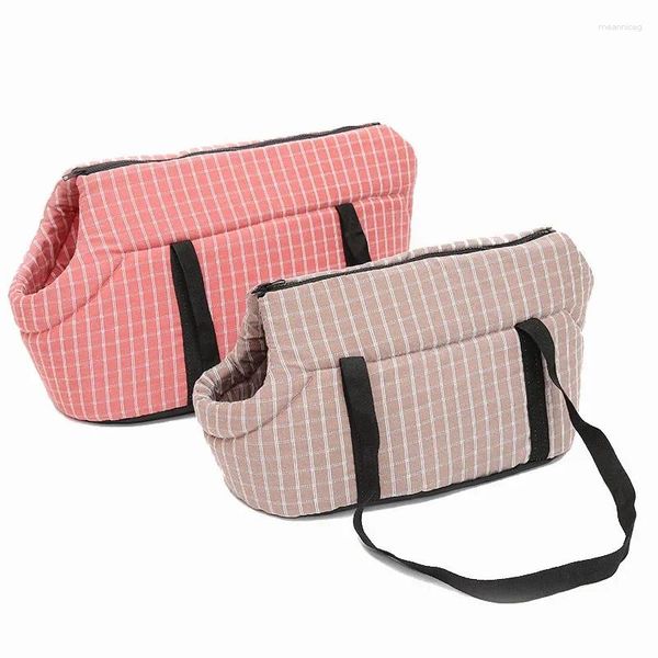 Carrier de perros bolsos de hombro suaves de mascotas protegidas transportando mochila para cachorros al aire libre para perros pequeños caída