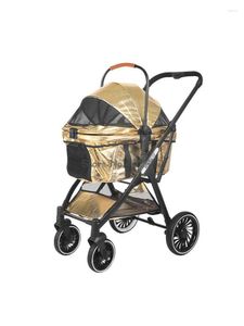 Foldable Dog Carrier Cart for Small and Medium-sized Pets, Durable and Portable Pet Carrier with Wheels