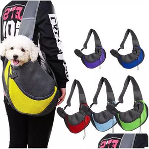 Dog Carrier Stock Bandoulière Sac à dos pour animaux de compagnie Chiens Carrier Mesh Respirant Sacs de voyage en plein air Portable Chat et chien Shoder Sac 6 Drop Deliv Dhows