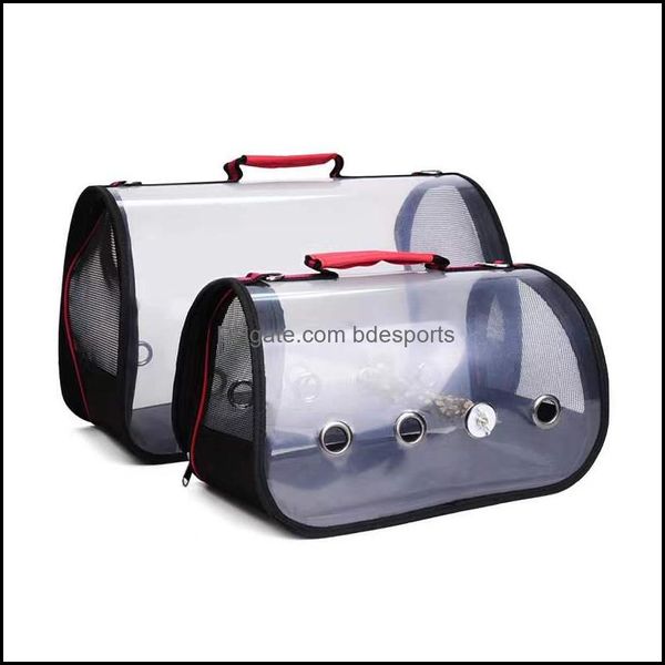 Transportín para perros, suministros para mascotas, hogar, jardín, portátil, transparente, para pájaros, loros, jaula de transporte, bolsa de viaje transpirable, mascotas pequeñas, conejo, cobaya, Chinchil