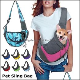 Fournitures de transport pour chiens, fournitures de transport pour animaux domestiques, maison, jardin, S/L, voyage en plein air, sac à bandoulière en maille Oxford simple confort, sac à main fourre-tout, porte-chiots