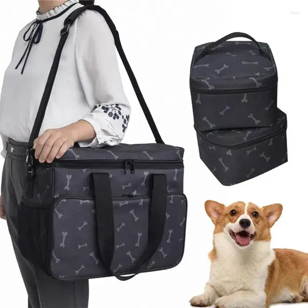 Bolsa de viaje para transportar perros, multifunción, portátil, para mascotas, Kit esencial transpirable para cachorros, bolso para salir de fin de semana