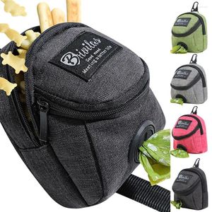 Grand porte-chien de voyage avec crochet, sacs à déchets portables pour chiens, distributeur de sacs pour animaux de compagnie, pochette de friandises, support de merde, entraînement