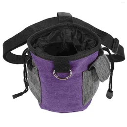 Sac de transport pour chien, friandises tendance, sac d'entraînement pour animaux de compagnie, sac d'entraînement, sac banane de marche, support violet à la taille